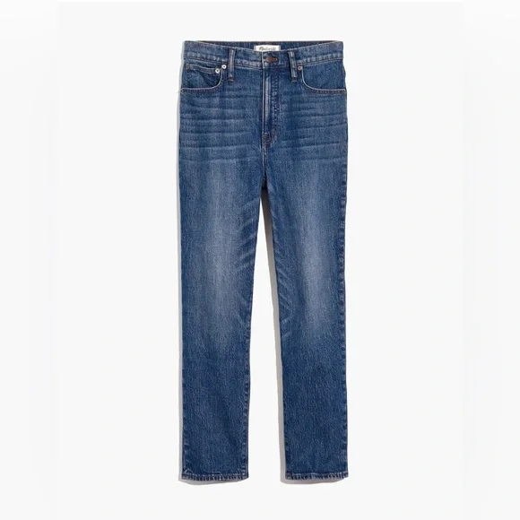 Madewell Classic Straight Jeans in Coldbrook Wash Casual High Rise Staple Denim - Picture 2 of 6